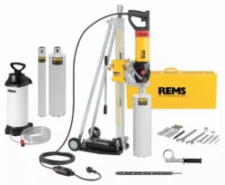 Carotteuse REMS Picus SR 2200 W - Set Titan Avec Colonne De Carottage, Réservoir D'eau Et 3 Couronnes - 183X01 R220