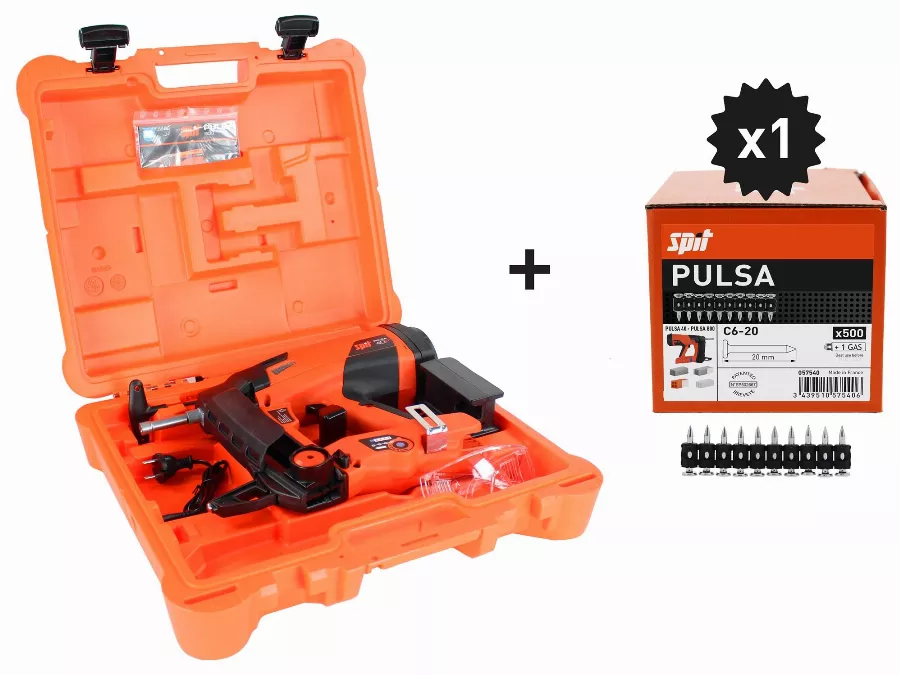 Cloueur à Gaz P40P+ Avec 500 Clous C6-20 SPIT - 019323 4 Cloueur à Gaz P40P+ Avec 500 Clous C6-20 SPIT - 019323 – Image 2
