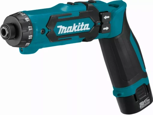 Tournevis 7,2 V Li-Ion 1,5 Ah 5,6 Nm MAKITA - 2 Batteries, Chargeur, Coffret - DF012DSE