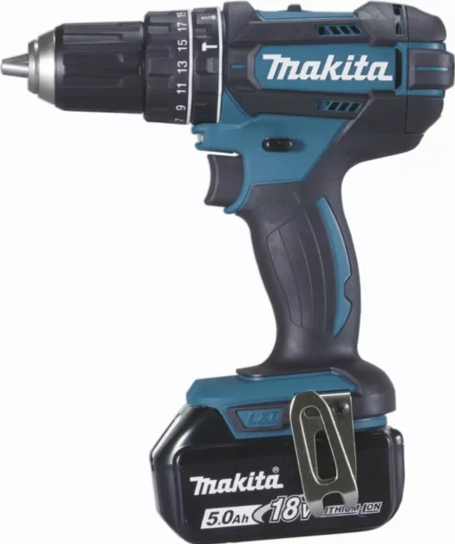 Perceuse Visseuse à Percussion 18 V Li-Ion 5 Ah Ø 13 Mm MAKITA - 2 Batteries, Chargeur, Coffret - DHP482RTJ