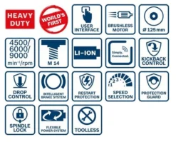 Meuleuse Angulaire BOSCH GWS 18V-10SC Professional Solo Click & Go - Sans Batterie Ni Chargeur - 06019G340B -Maison Outil Boutique MNA50063 3