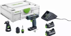 Perceuse-visseuse Sans Fil FESTOOL TXS 2,6-Set - 2 Batteries 10.8V 2.6Ah + Chargeur + Systainer + Renvoi D'angles - 576102 -Maison Outil Boutique VOA70085 1