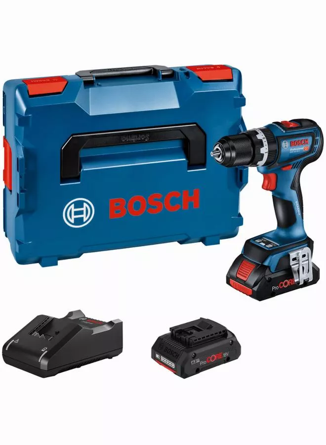 Perceuse Visseuse Percussion GSB 18V-90 C BOSCH - 2 Batt. 4Ah Procore + GAL 18V-40 + Coffret L-Boxx - 06019K6104 3 Perceuse Visseuse Percussion GSB 18V-90 C BOSCH - 2 Batt. 4Ah Procore + GAL 18V-40 + Coffret L-Boxx - 06019K6104