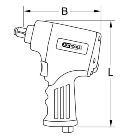 Clé à Chocs Mini Monster 1/2" 1390 Nm KSTOOLS - 515.1270 -Maison Outil Boutique sua10053 1